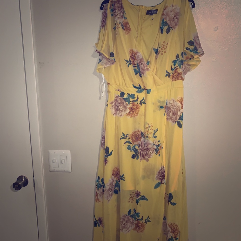 High low yellow dress